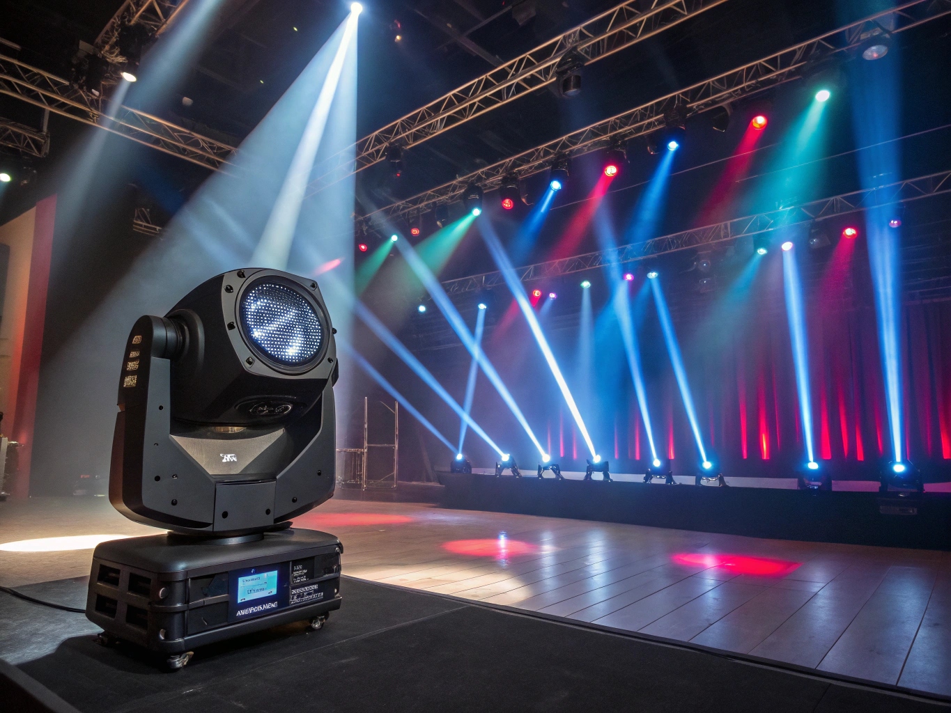 Diagram showing the key parts of a moving head light