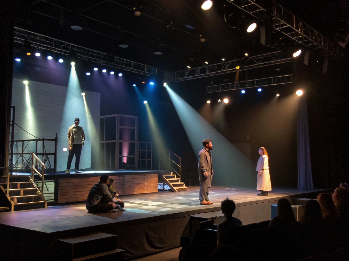 An actor's face lit from different angles to show how light reveals form