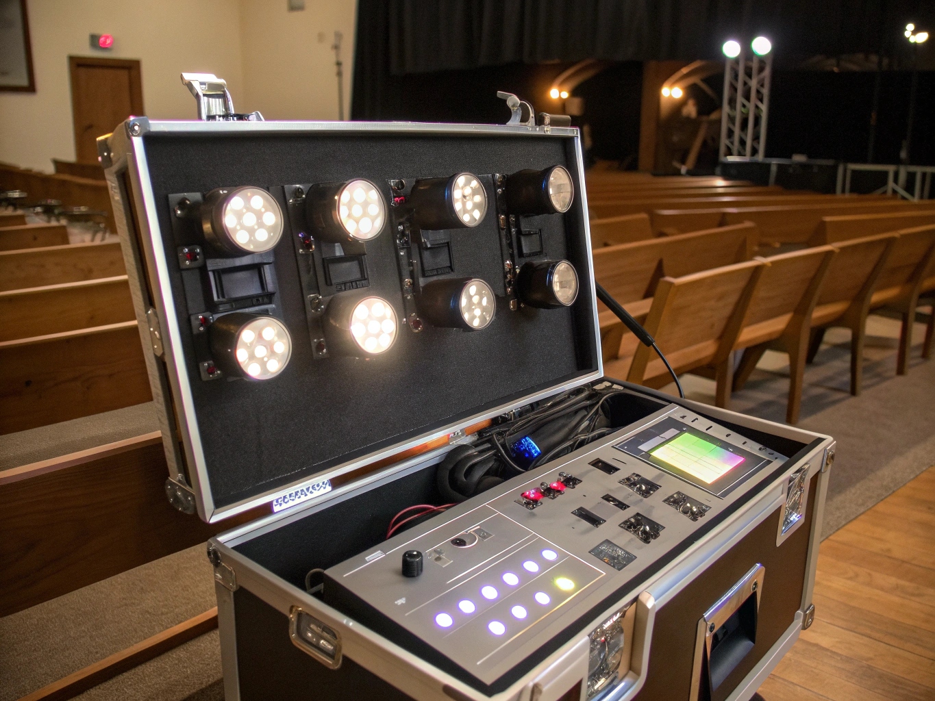 a diagram comparing the beams from a profile light, a wash light, and a beam light