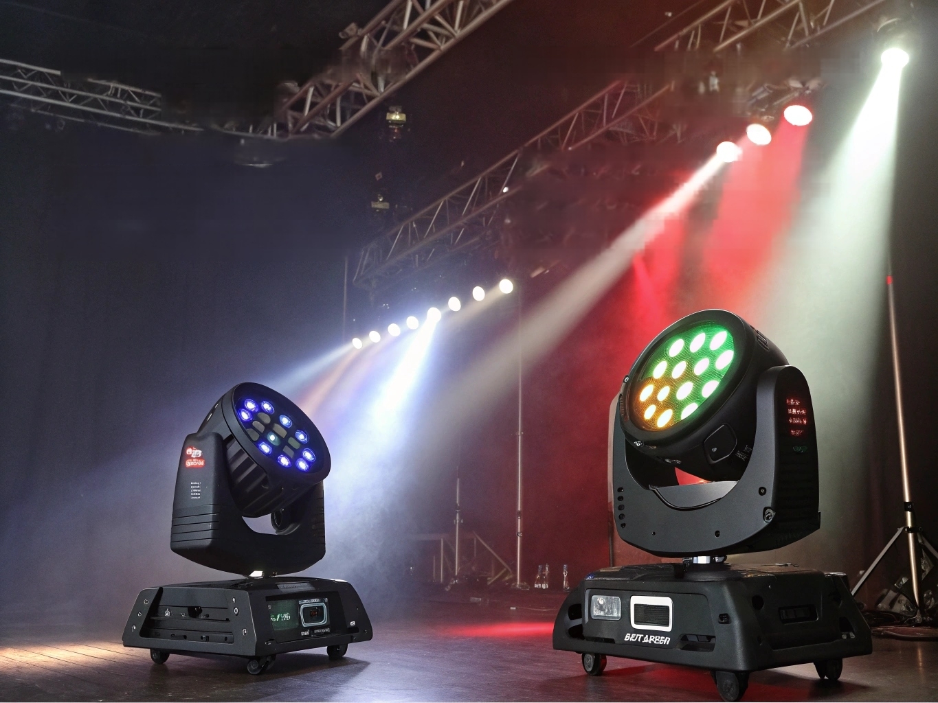 Professional Grade Moving Head Internals The internal components of a high-quality moving head, showing clean wiring and sturdy motors.